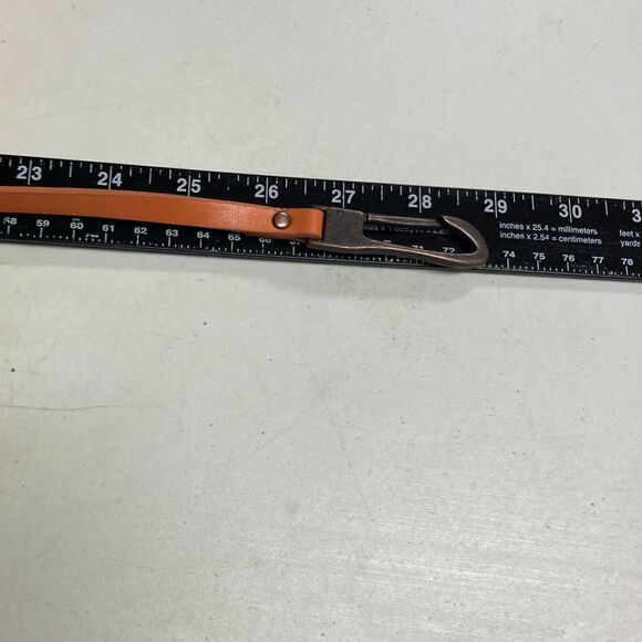 NEW YORK & COMPANY Orange Metallic Belted Sweater Dress Size XS - Picture 8 of 11